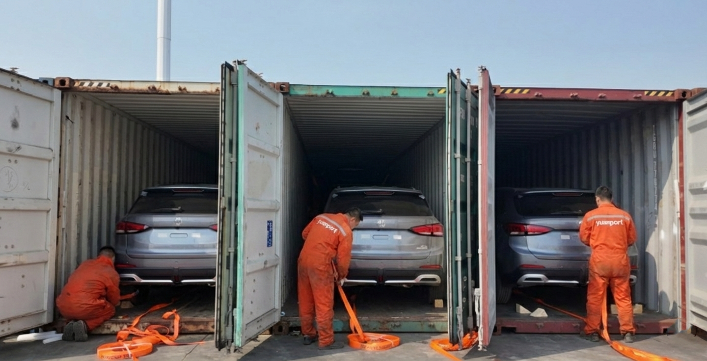 Chargement voiture conteneur