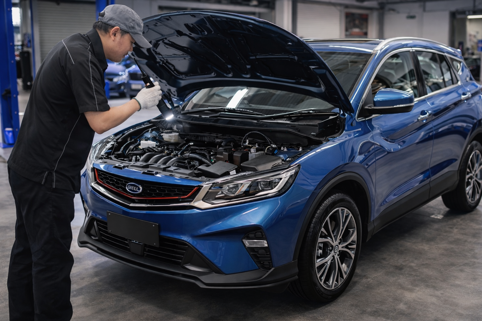 Inspection véhicule export Chine